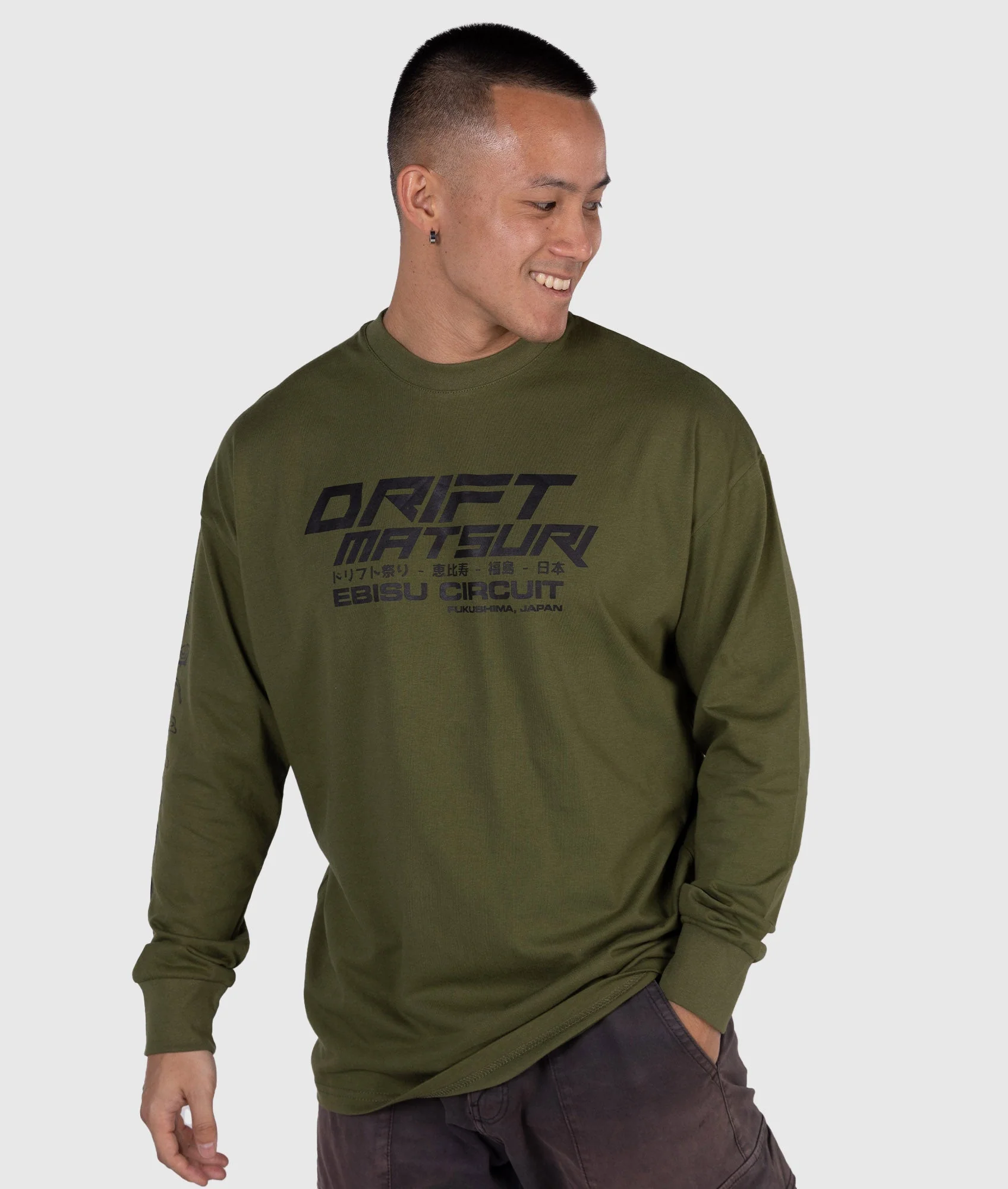 Drift Matsuri Track Tee - Khaki - Image 3