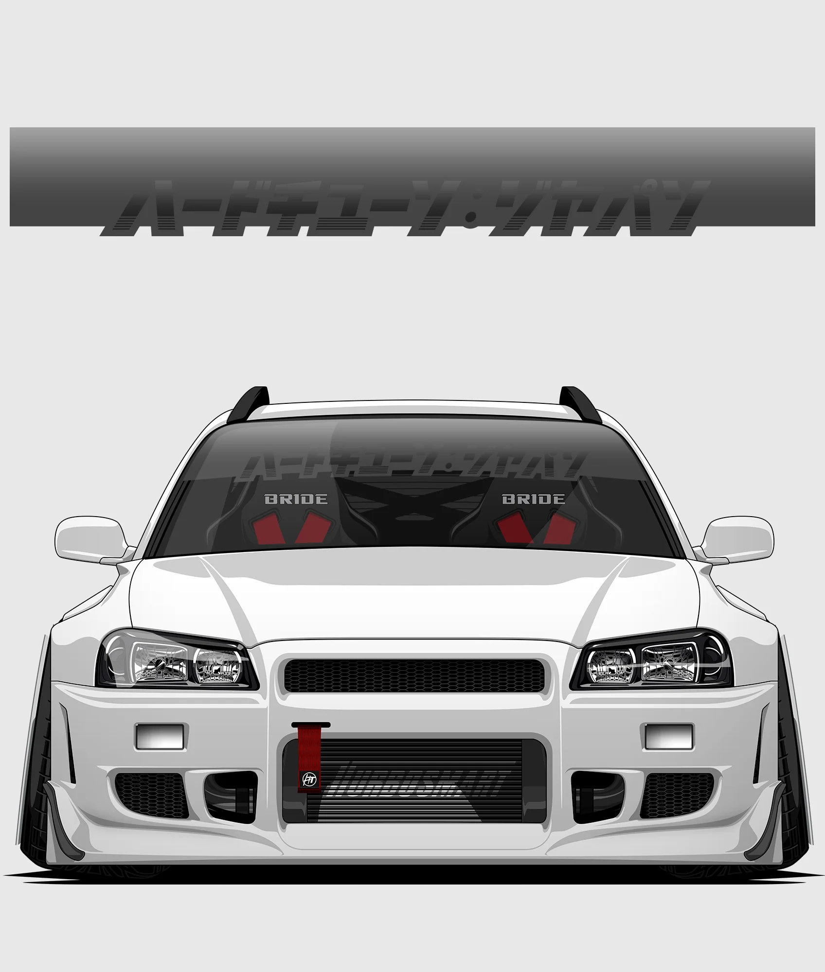 Hardtuned Kanji Window Banner - Stripes - Image 37