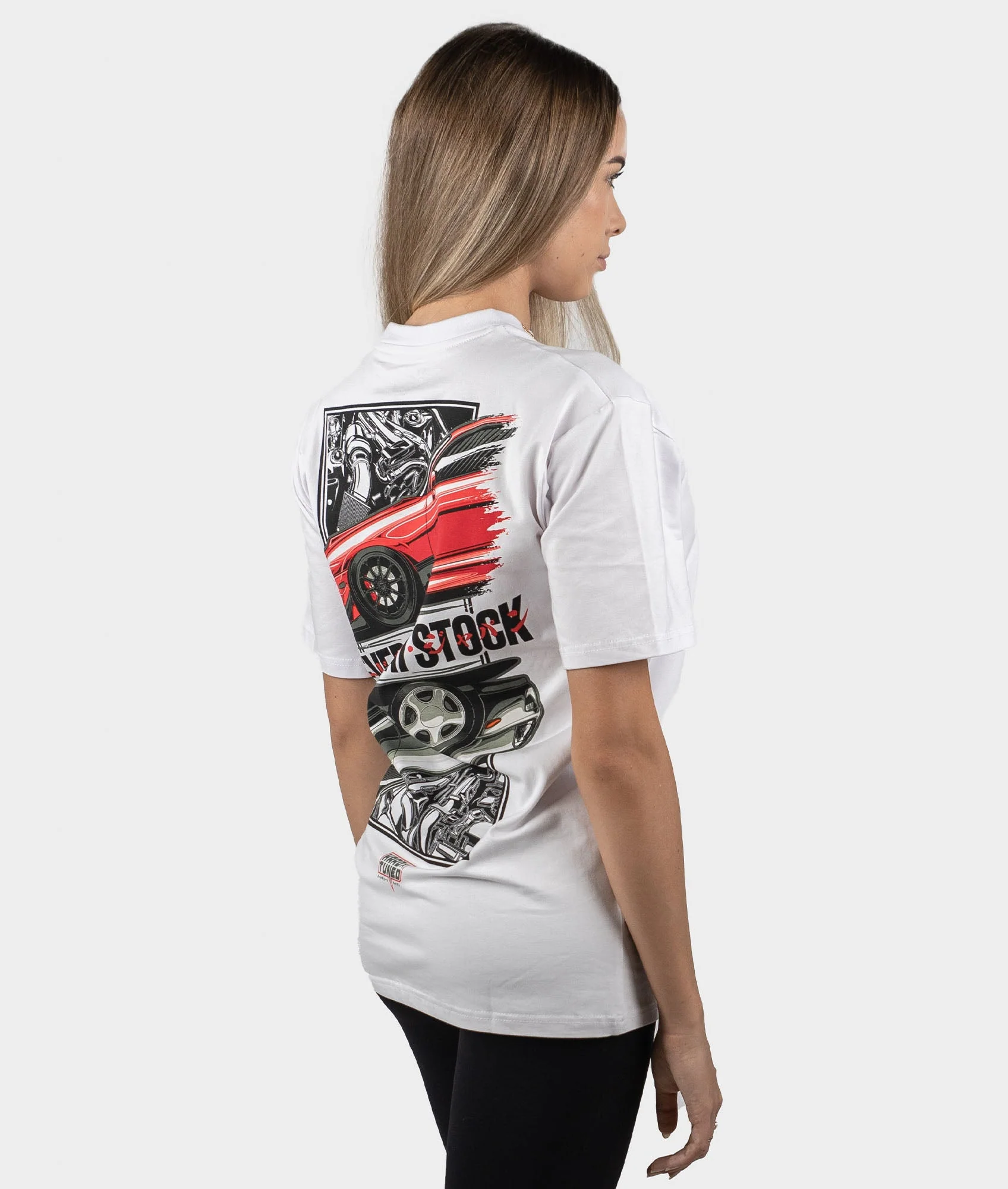 Toyota Supra Never Stay Stock Womens Tee - Image 4