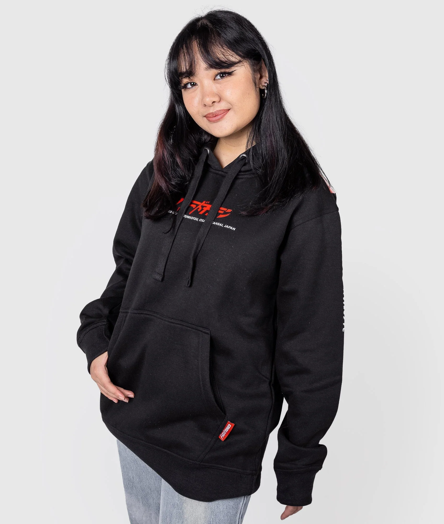Women's Katakana Hoodie - Black - Image 5