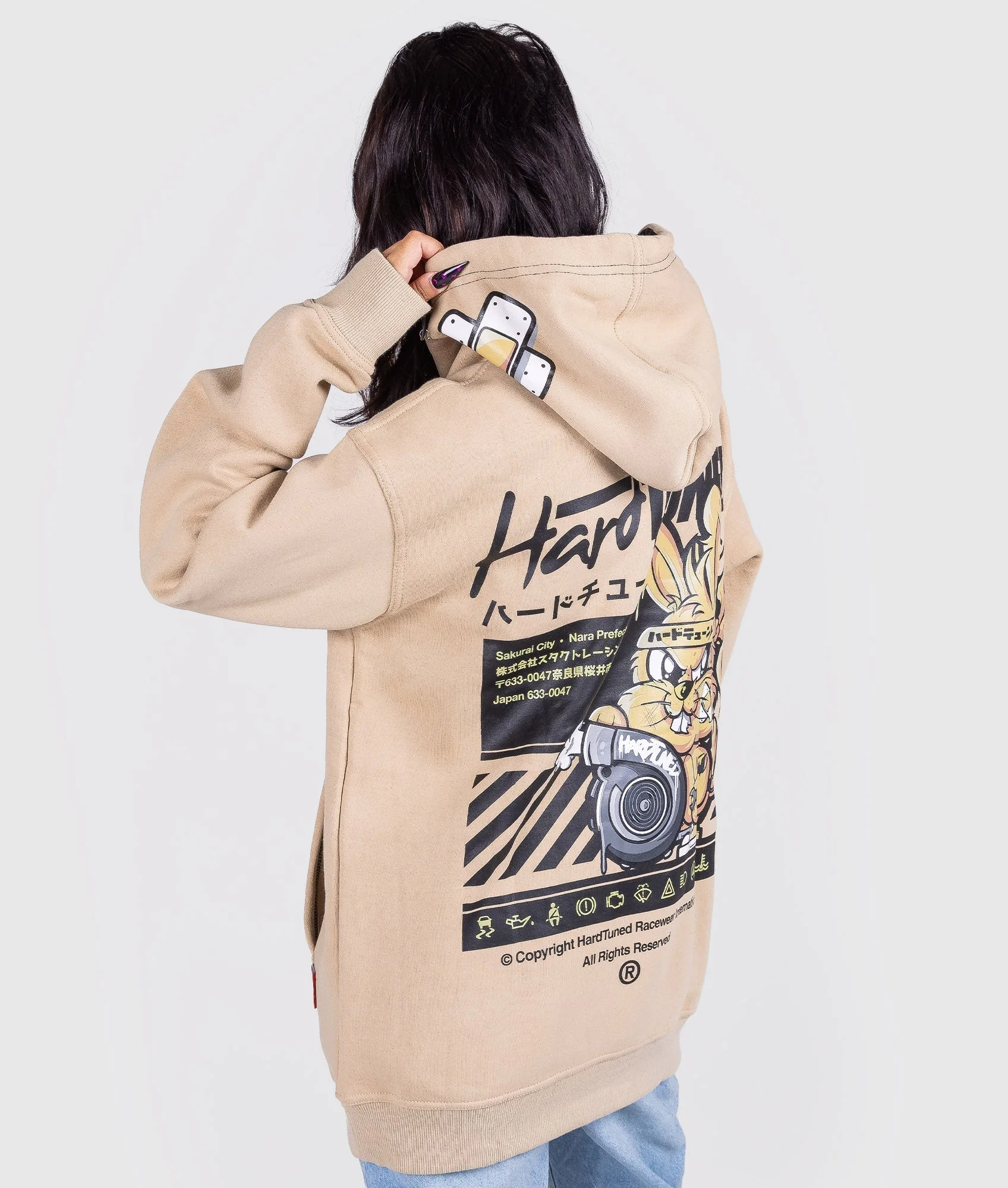 Women's Turbo Bunny Hoodie - Tan - Image 7