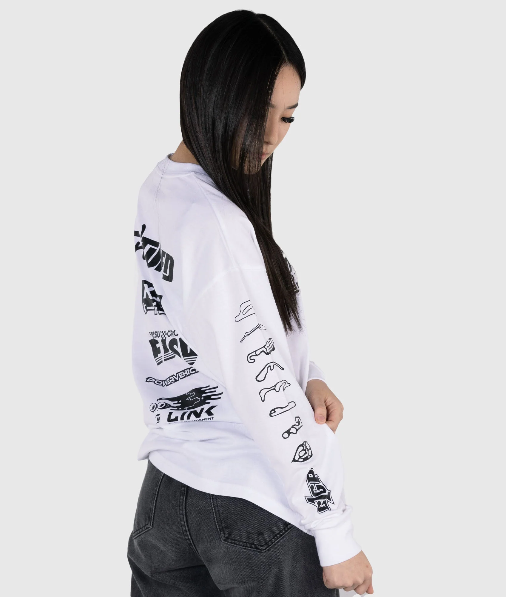 Womens Drift Matsuri Track Tee - White - Image 8