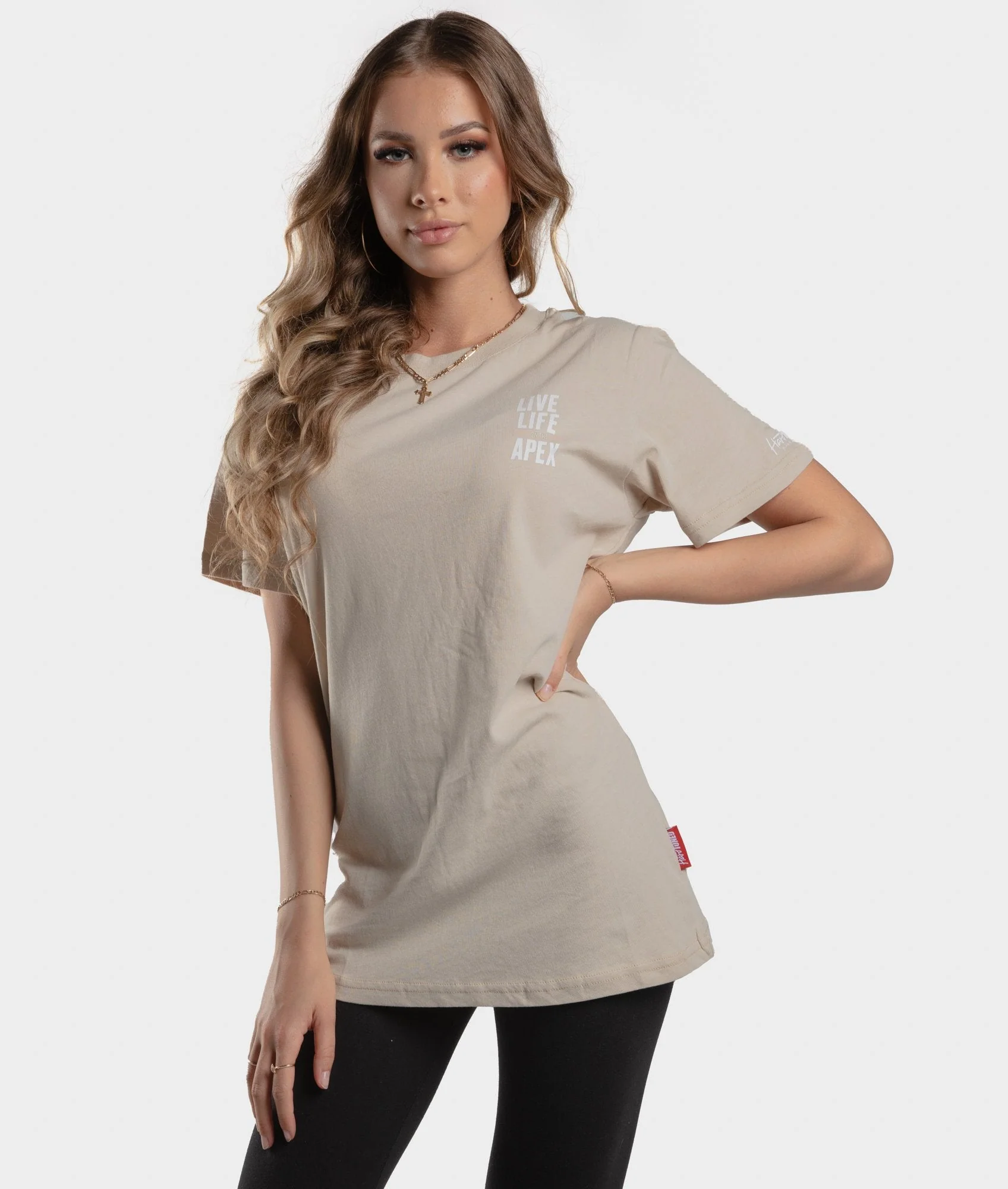 Womens Life on the Apex Tee - Tan - Image 6