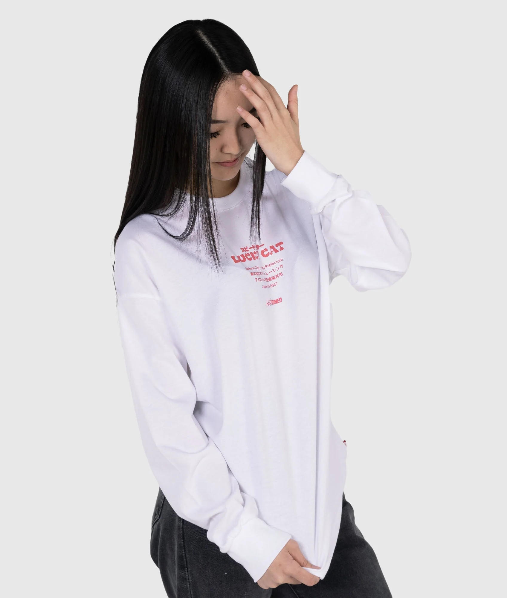 Womens Lucky Cat Longsleeve Tee - Image 6