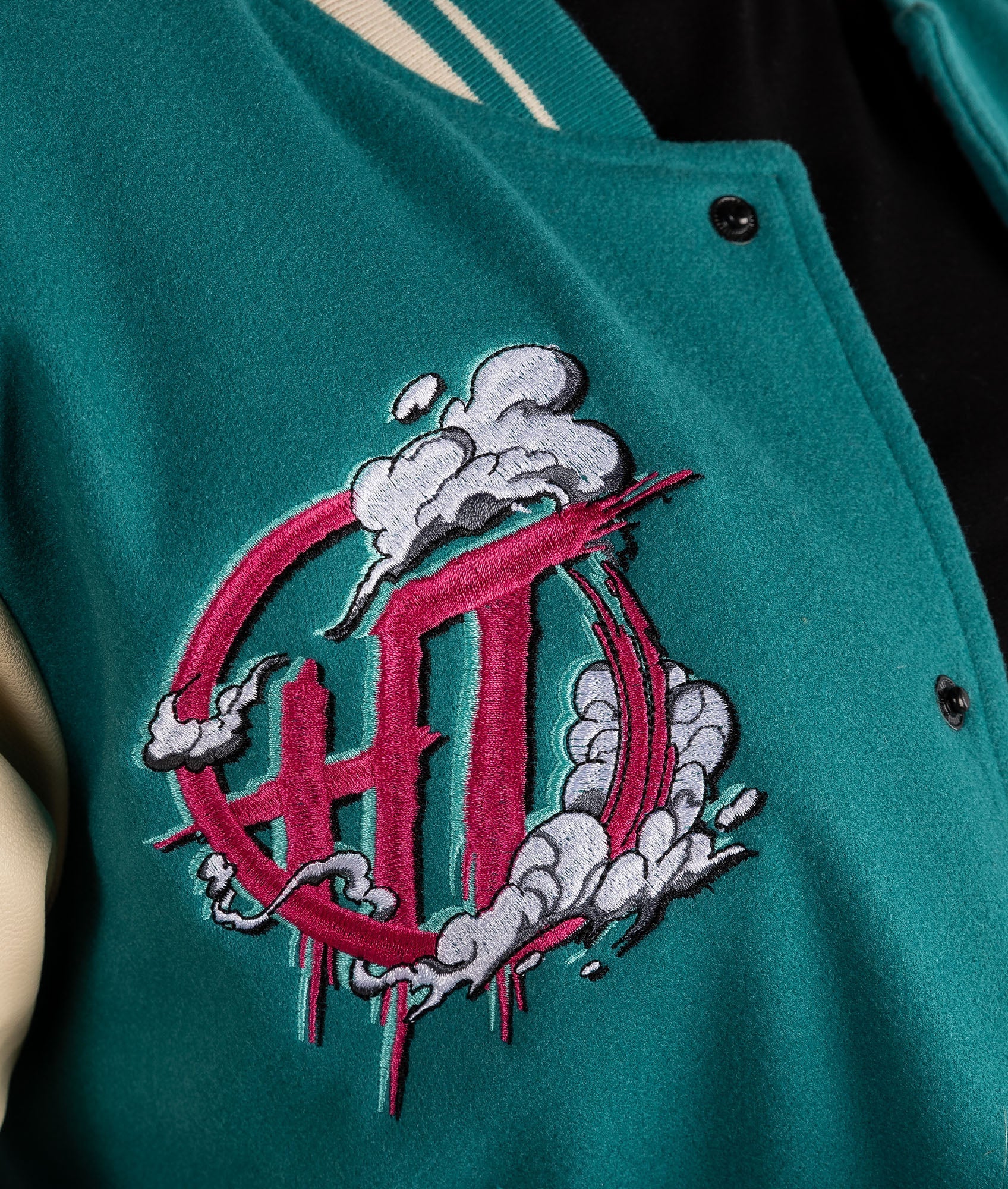 Womens Shred Til Ya Dead Varsity Jacket - Image 11