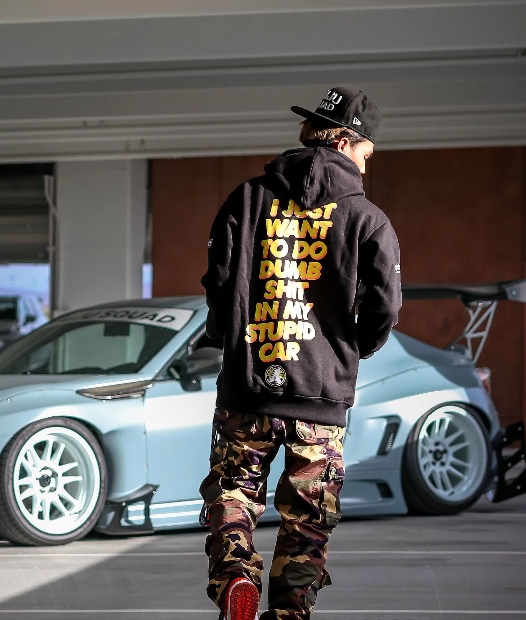 Womens Stupid Car Hoodie - Image 9