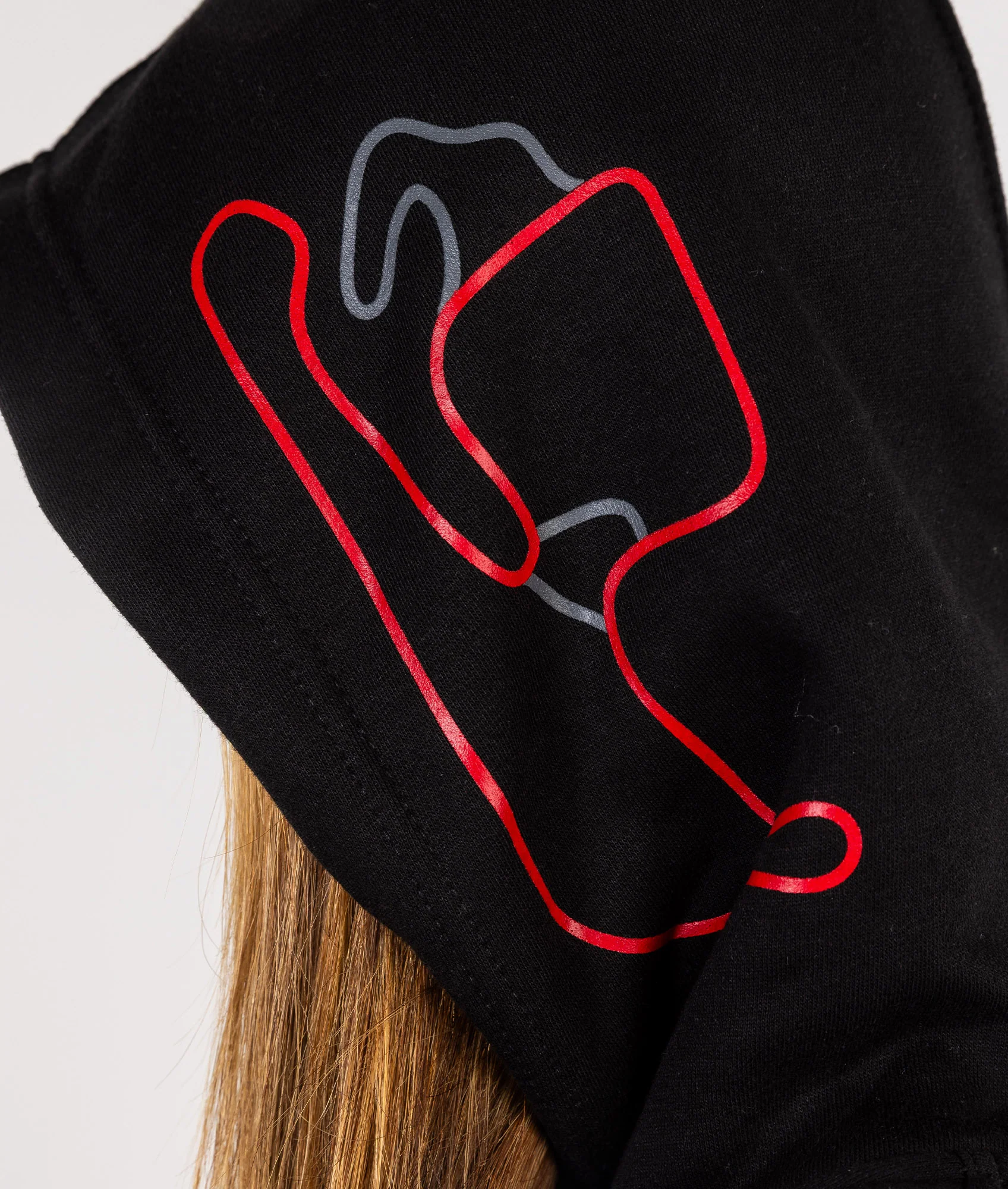 Womens World Time Attack Team Hoodie - Black - Image 8